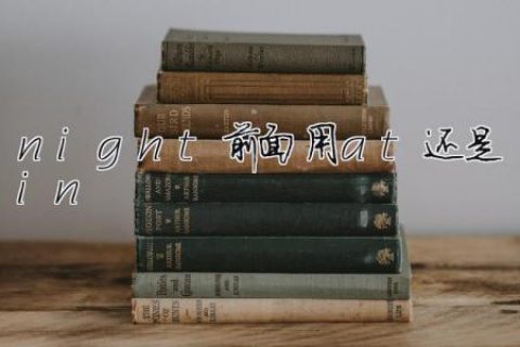 night前面用at还是in