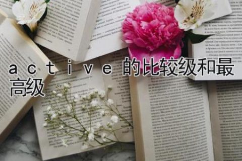 active的比较级和最高级