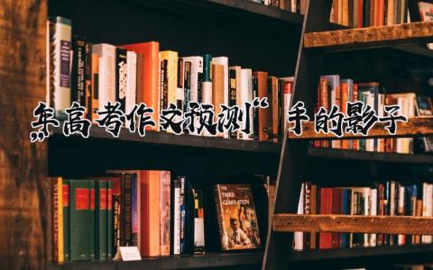 2024年高考作文预测:“手的影子”