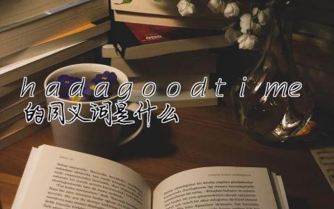 had a good time的同义词是什么