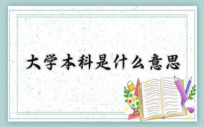 2024大学本科是什么意思