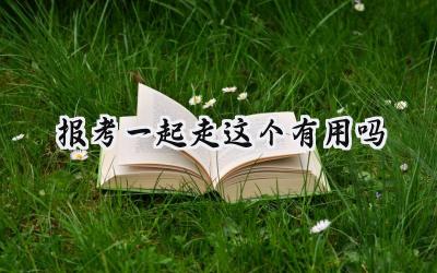 报考一起走这个有用吗