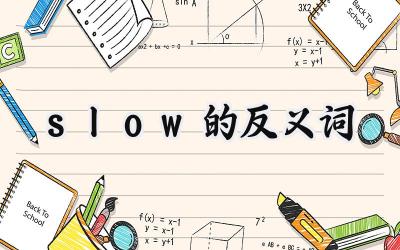 slow的反义词