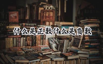 什么是正数什么是负数