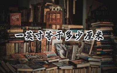 一英寸等于多少厘米
