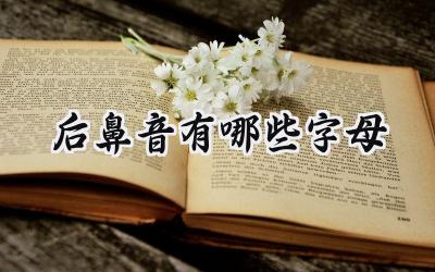 后鼻音有哪些字母