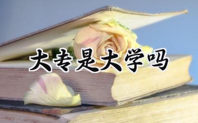 大专是大学吗