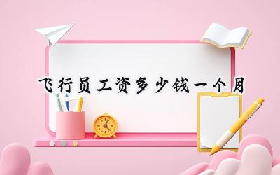 2024飞行员工资多少钱一个月