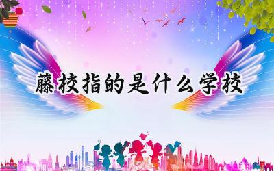 藤校指的是什么学校