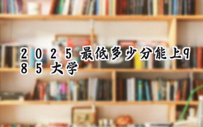 2025最低多少分能上985大学
