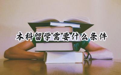 2024本科留学需要什么条件