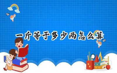一斤等于多少两怎么算