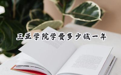 2024三亚学院学费多少钱一年
