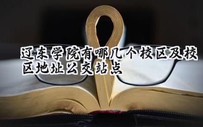 辽东学院有哪几个校区及校区地址公交站点