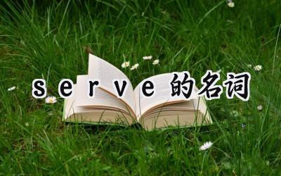 serve的名词