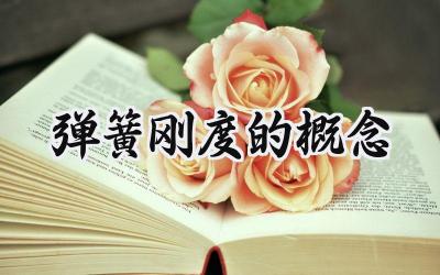 弹簧刚度的概念