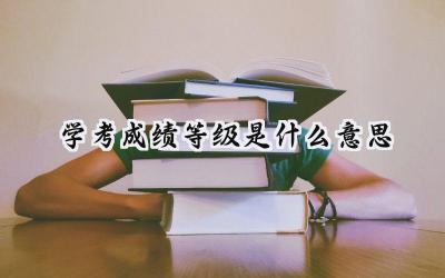 学考成绩等级是什么意思