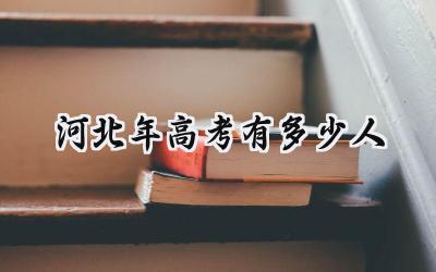 河北2024年高考有多少人