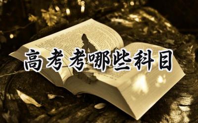 2024高考考哪些科目