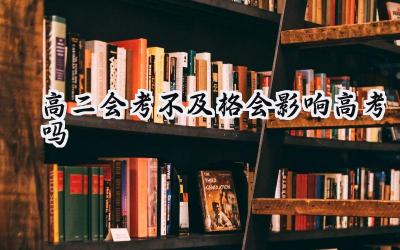 高二会考不及格会影响高考吗