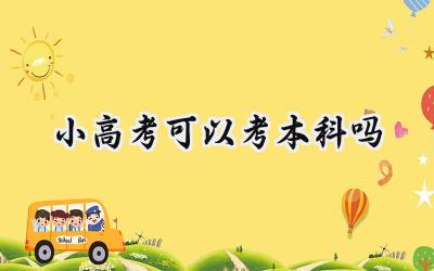 小高考可以考本科吗