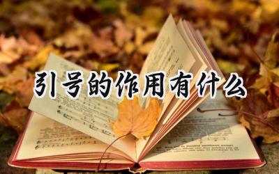 引号的作用有什么