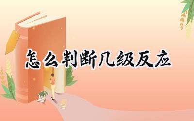 怎么判断几级反应