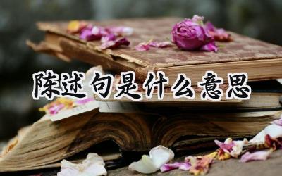 陈述句是什么意思