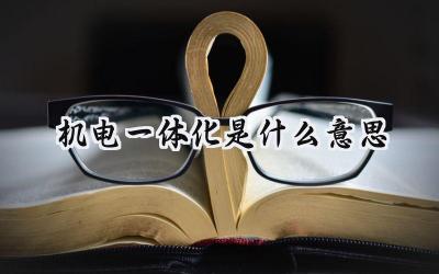 机电一体化是什么意思