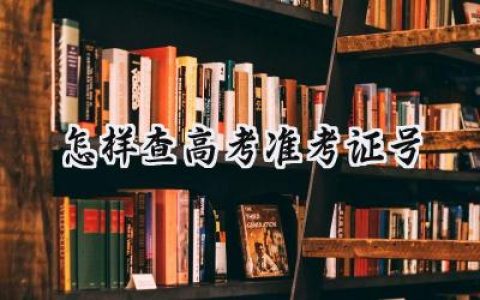 2024怎样查高考准考证号