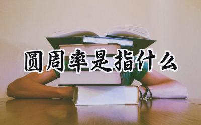 圆周率是指什么