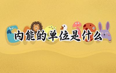 内能的单位是什么