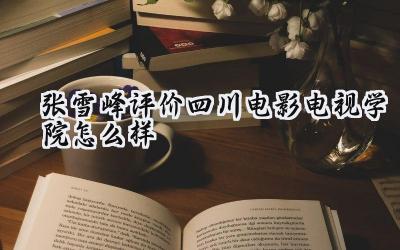2024张雪峰评价四川电影电视学院怎么样