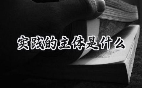 实践的主体是什么