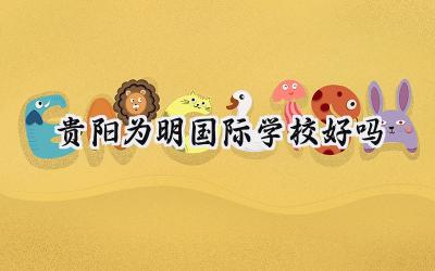 贵阳为明国际学校好吗