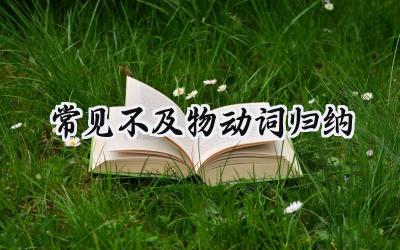 常见不及物动词归纳