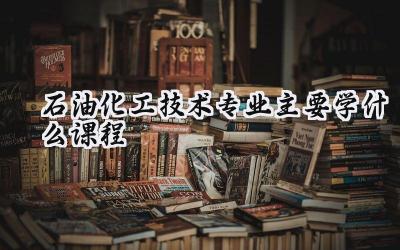 2024石油化工技术专业主要学什么课程