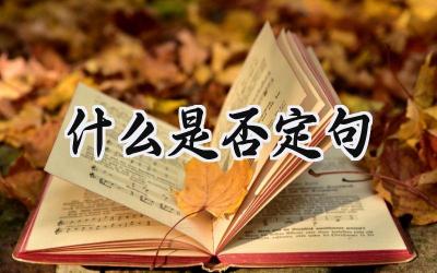 什么是否定句