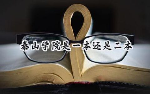 2024泰山学院是一本还是二本
