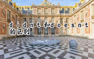didn't和doesn't的区别