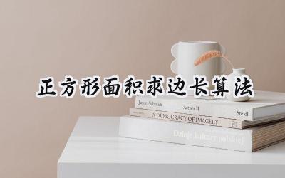正方形面积求边长算法