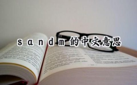 sandm的中文意思