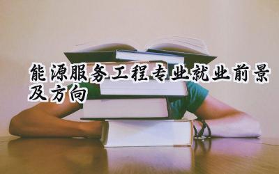2024能源服务工程专业就业前景及方向