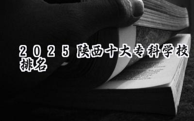 2025陕西十大专科学校排名
