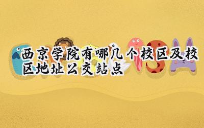 西京学院有哪几个校区及校区地址公交站点