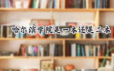2024哈尔滨学院是一本还是二本